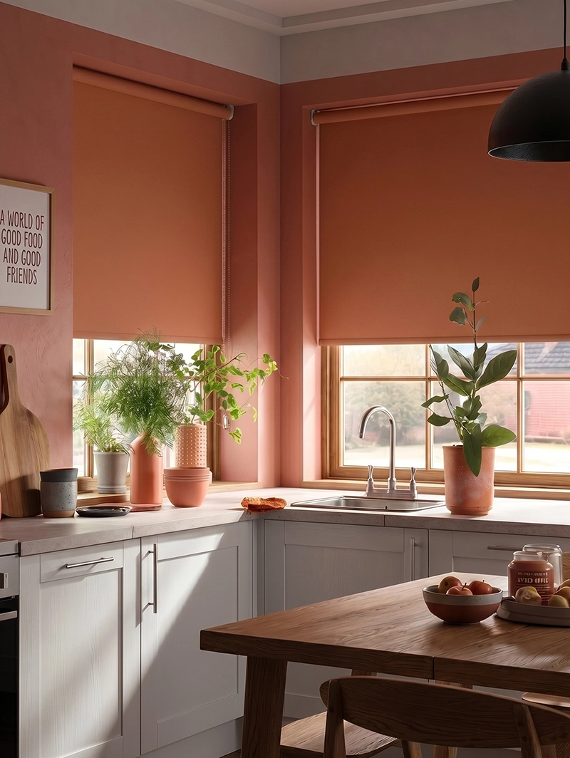 Grilled Peach Blackout Roller Blind