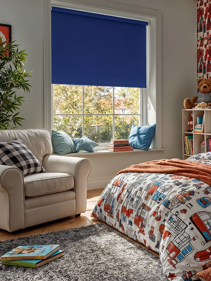 Lake Blue Blackout Roller Blind