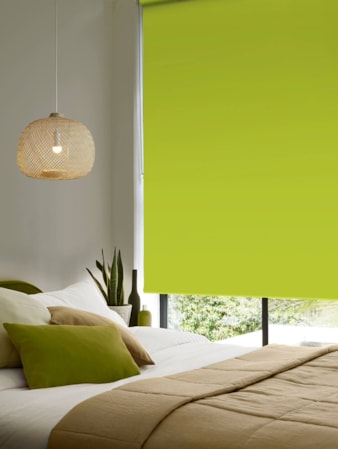 Lime Green Blackout Thermal Roller Blind Lime Green Blackout Thermal Roller Blind