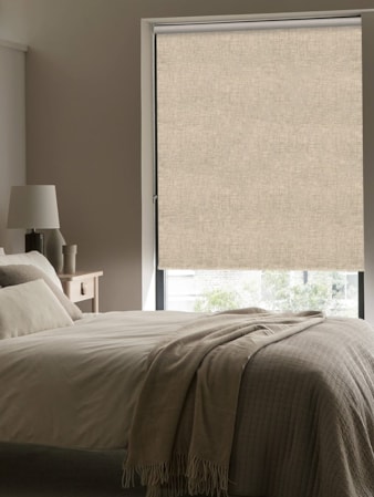 Linen Beige Blackout Thermal Roller Blind Linen Beige Blackout Thermal Roller Blind