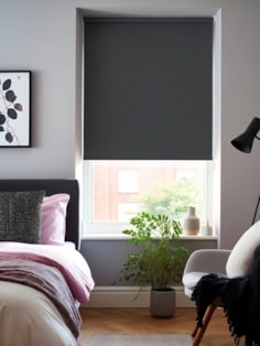 Pompeii Grey Blackout Roller Blind