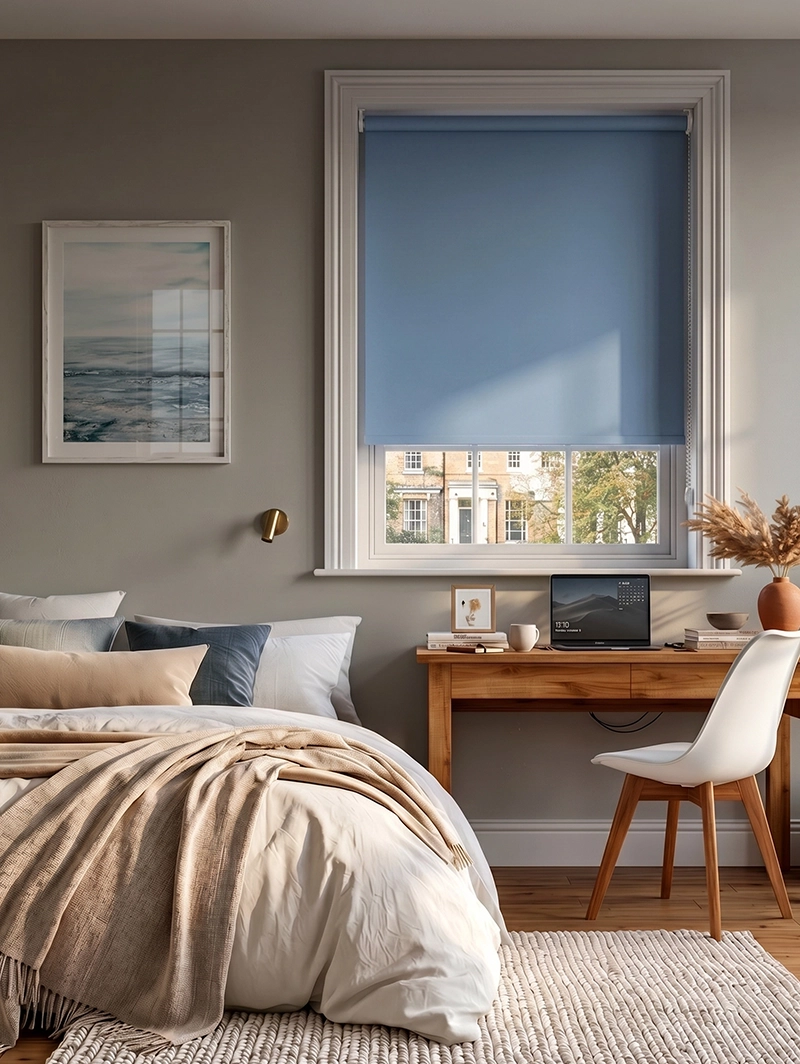 Robin's Egg Blue Blackout Roller Blind