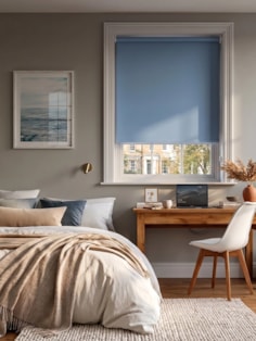 Robin's Egg Blue Blackout Roller Blind