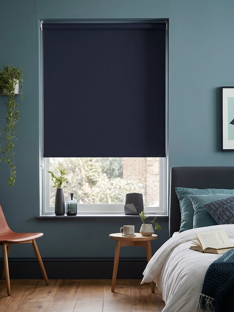 Royal Navy Blue Blackout Roller Blind