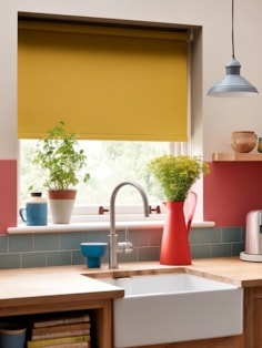 Salamander Yellow Blackout Roller Blind