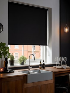Scuttle Black Blackout Roller Blind