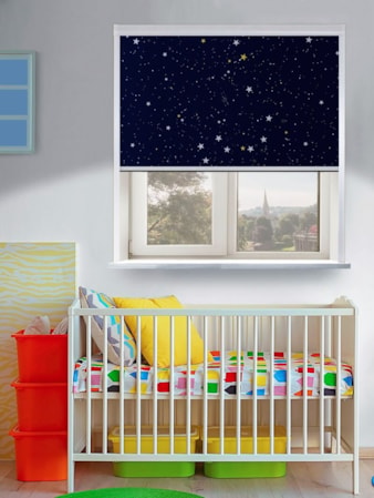 Stars Navy Total Blackout Roller Blind Stars Navy Total Blackout Roller Blind
