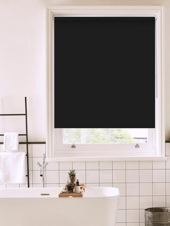 Crow Black Bathroom Roller Blind Crow Black Bathroom Roller Blind