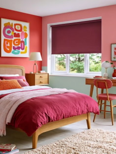 Burgundian Red Daylight Roller Blind