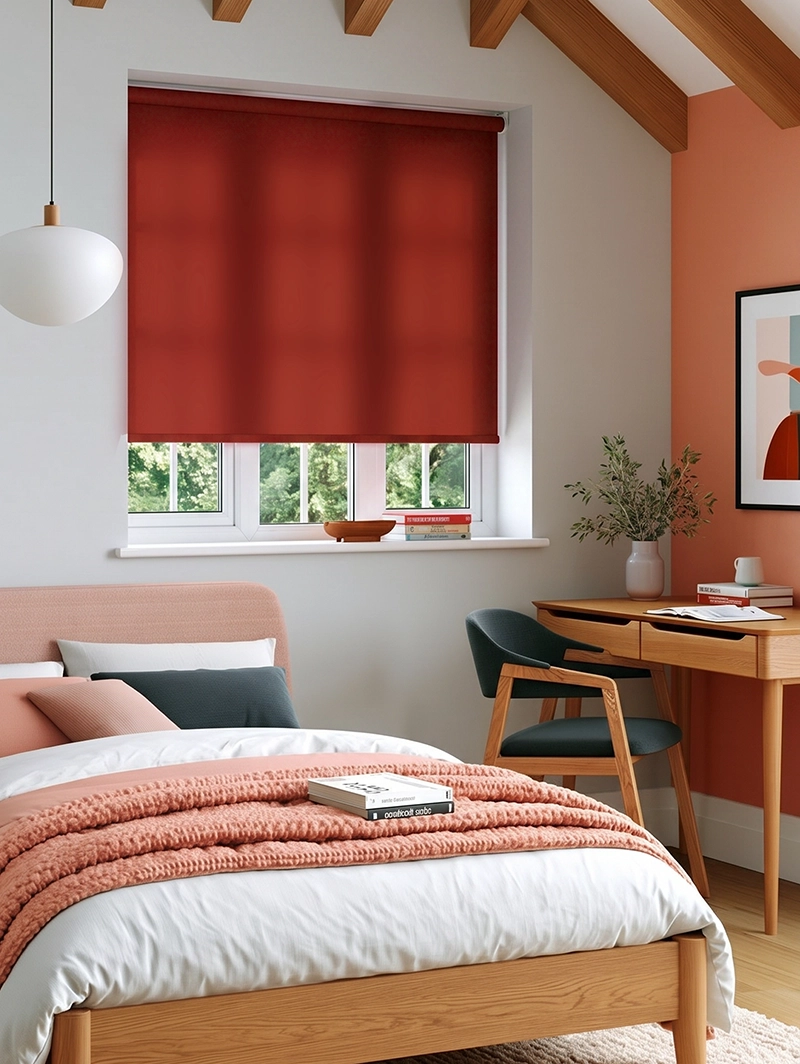Cardinal Red Daylight Roller Blind