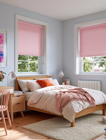 Coquette Pink Daylight Roller Blind