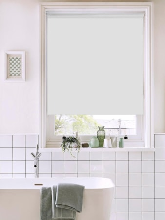 Pearl Grey Bathroom Roller Blind Pearl Grey Bathroom Roller Blind