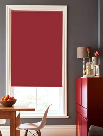 Garnet Red Blackout Cordless Spring Loaded Roller Blind Garnet Red Blackout Cordless Spring Loaded Roller Blind