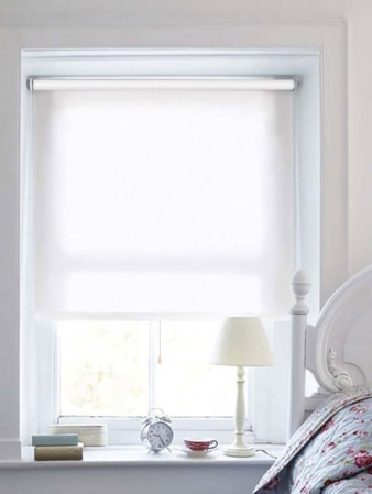 Bright White Daylight Cordless Spring Loaded Roller Blind Bright White Daylight Cordless Spring Loaded Roller Blind