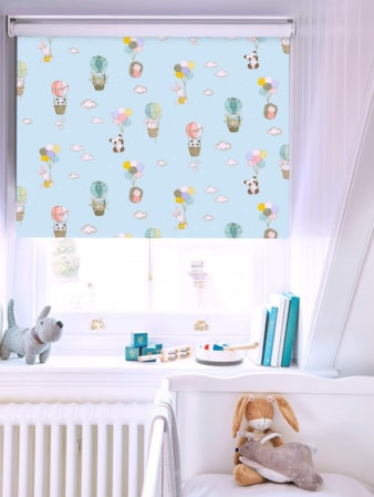 Up Up and Away Blackout Cordless Spring Loaded Roller Blind Up Up and Away Blackout Cordless Spring Loaded Roller Blind