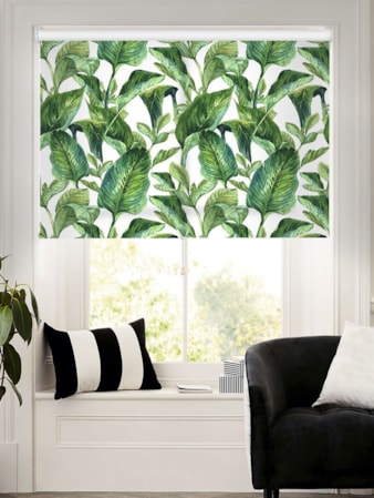 Jungle Leaves Day Daylight Cordless Spring Loaded Roller Blind Jungle Leaves Day Daylight Cordless Spring Loaded Roller Blind