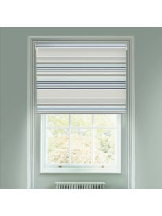Sailor Stripe Marine Blue Electric Roller Blind
