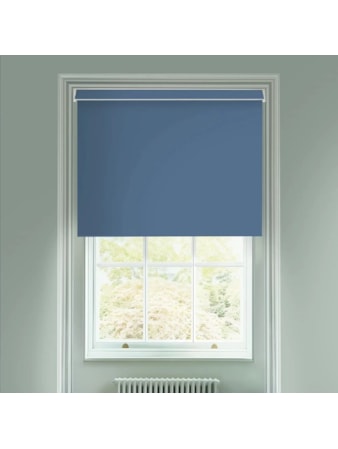 Santorini Blue Blackout Electric Roller Blind