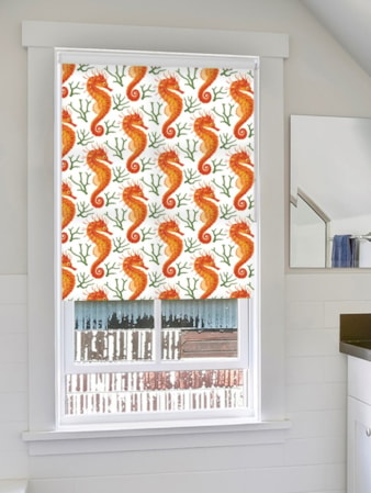 Seahorse Orange Roller Blind Seahorse Orange Roller Blind