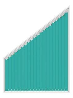 Aztec Teal 89mm Daylight Sloping Vertical Blind