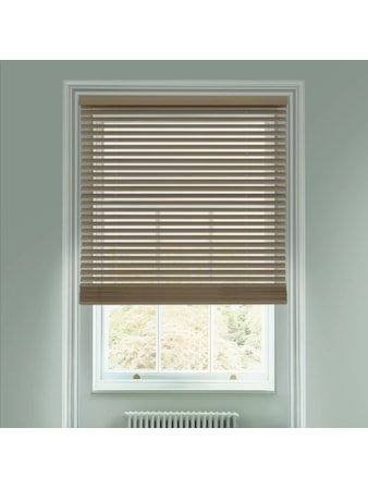 Smoke 50mm Wooden Electric Venetian Blind