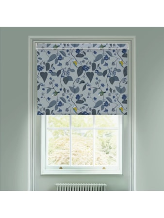 Spring Ivy Blue Electric Roller Blind by Lorna Syson