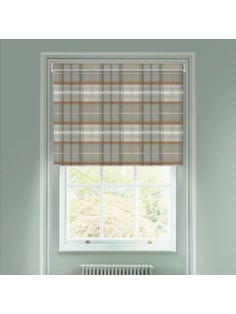 Tartan Rust Electric Roller Blind