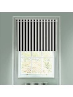 Ticking Stripe Black Electric Roller Blind