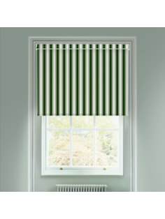 Ticking Stripe Green Electric Roller Blind