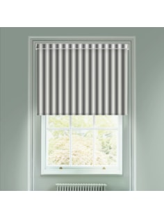 Ticking Stripe Grey Electric Roller Blind