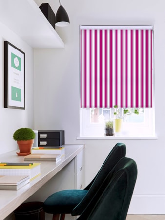 Ticking Stripe Pink Roller Blind Ticking Stripe Pink Roller Blind