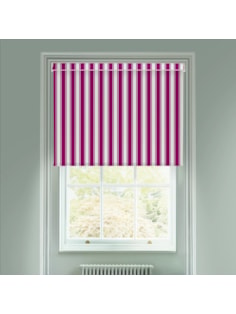 Ticking Stripe Pink Electric Roller Blind