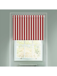 Ticking Stripe Red Electric Roller Blind