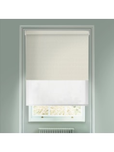 Tokyo Natural  Blackout And Sheer White Electric Double Blind