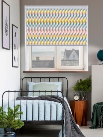 Mid Century Chevron Geometric Total Blackout Roller Blind Mid Century Chevron Total Blackout Roller Blind