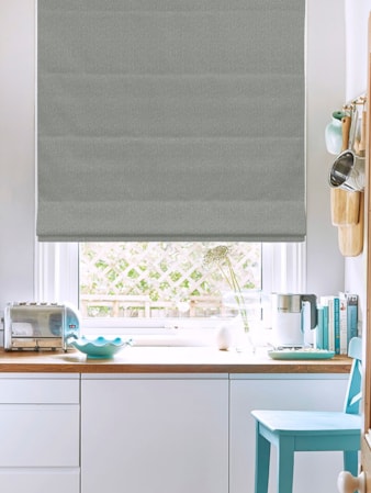 Tribeca Iron Blackout Electric Roman Blind