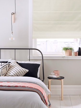 Tribeca Milk Blackout Electric Roman Blind