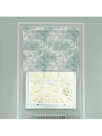 Tropical Toile Mist Electric Roller Blind by Boon & Blake