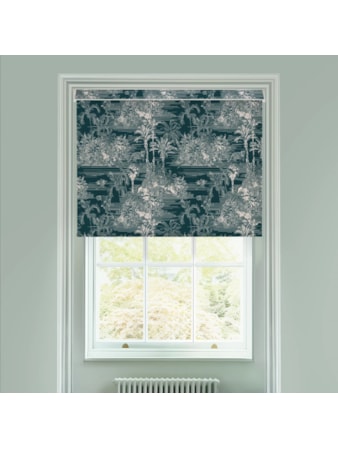 Tropical Toile Teal Electric Roller Blind by Boon & Blake Tropical Toile Teal Electric Roller Blind by Boon & Blake
