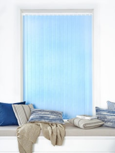Powder Blue Blackout 89mm Vertical Blind Replacement Slats Powder Blue Blackout 89mm Vertical Blind Replacement Slats