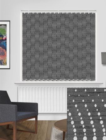 Tailor Charcoal 89mm Blackout Vertical Blind Tailor Charcoal 89mm Blackout Vertical Blind
