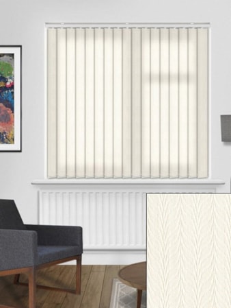 Foliage Cream 89mm Vertical Blind Replacement Slats Foliage Cream 89mm Vertical Blind Replacement Slats