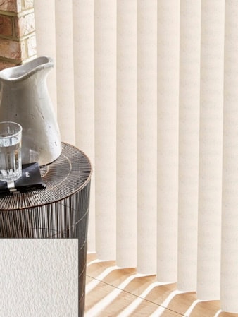 Embossed Ivory 89mm Rigid PVC Vertical Blind Replacement Slats Embossed Ivory 89mm Rigid PVC Vertical Blind Replacement Slats