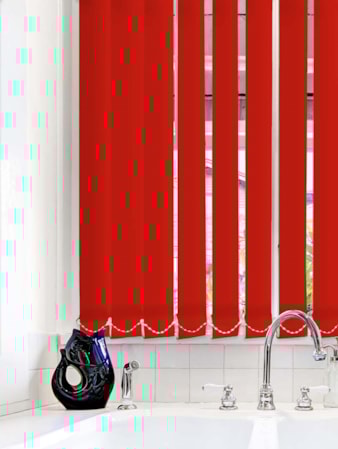 Scarlet Waterproof 89mm Vertical Blind Replacement Slats Scarlet Waterproof 89mm Vertical Blind Replacement Slats