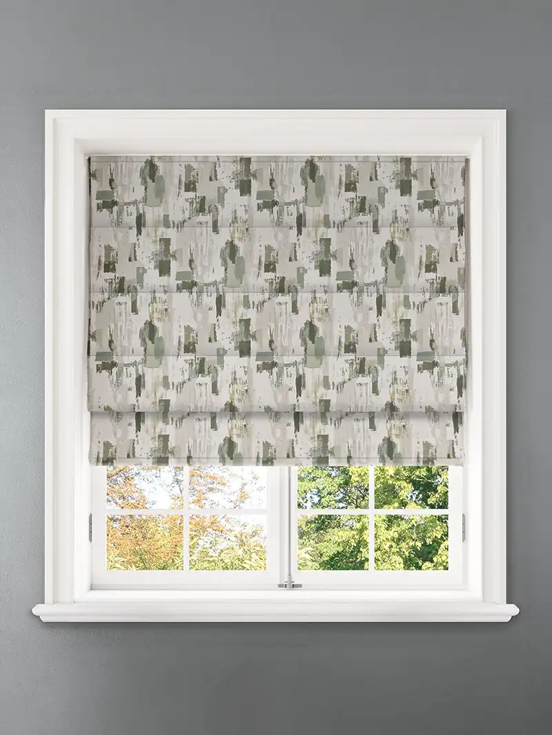 Westchester Fennel Abstract Pattern Roman Blind
