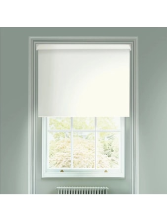 Winter White Blackout Electric Roller Blind