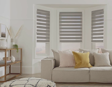 Our range of day and night blinds are made to measure and come in a whole host of colours.