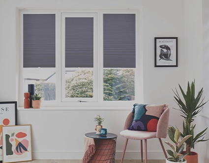 Our stylish Perfect Fit Pleated Blinds also offer thermal protection for UPVC windows and doors