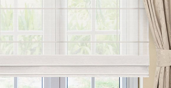 A stunning collection of sheer roman blinds in six versatile colours to add privacy to any space