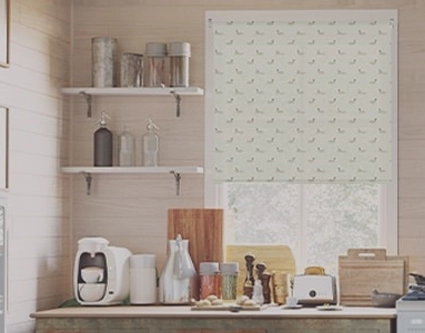 Blinds and lampshades in Sophie Allport prints.